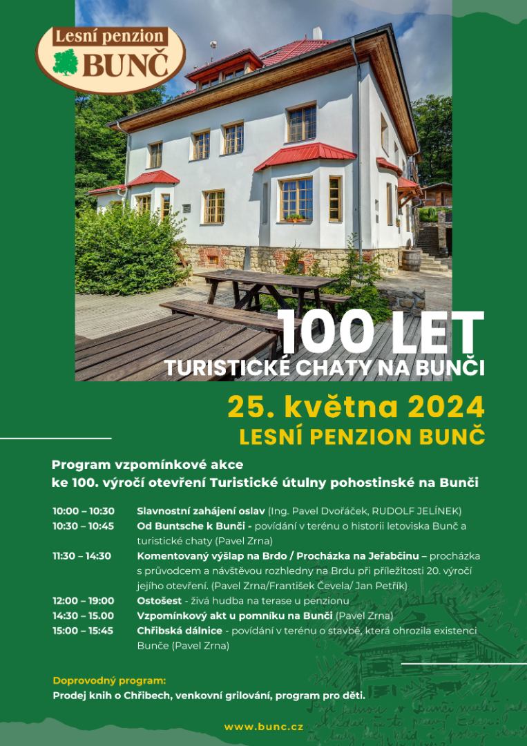 100 let turistické chaty Bunč