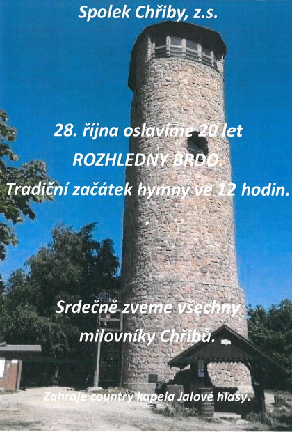 Rozhledna BRDO slaví 20. let